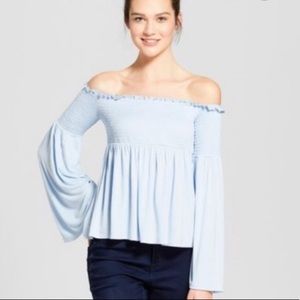 Smocked off the shoulder top